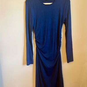 Banana Republic Blue Ruched Sheath Dress